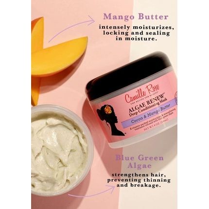 Camille Rose Algae Renew Deep Conditioner 240Ml - Vitamin Formula With Blue Green Algae And Mango Butter - Image 3