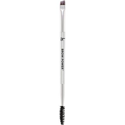 It Cosmetics Heavenly Luxe Brow Power Universal Brow-Transformer Brush #21 - Angled Brush + Spoolie Brush - For Natural-Looking, Polished Brows