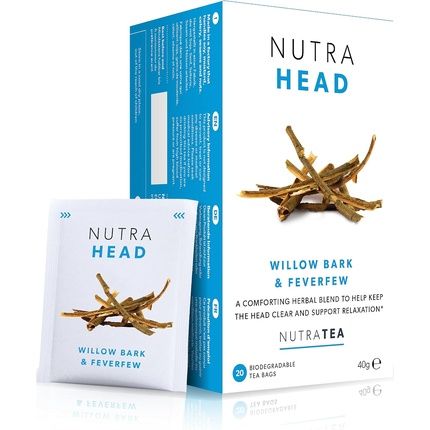 Nutrahead Migraine Relief Tea Headache Relief Tea For Tension Headache Relief And Migraines Includes Feverfew Willow Bark And Rhodiola 20 Enveloped Tea Bags