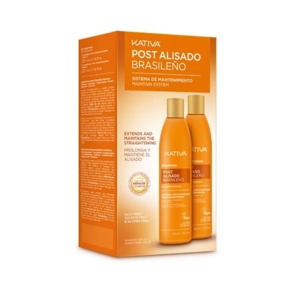 Kativa Post Brazilian Straightening Maintenance Pack - Shampoo 225 Ml, Conditioner 225 Ml
