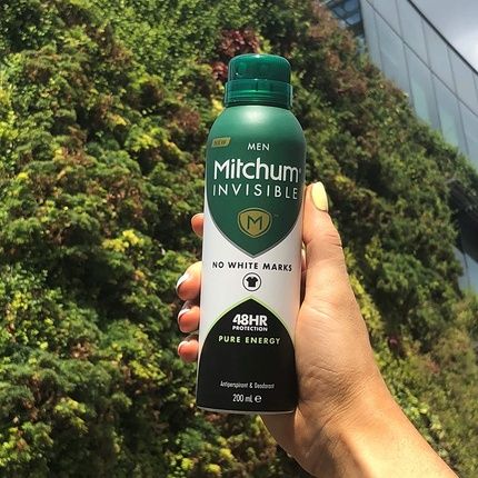 Mitchum Invisible Men 48Hr Protection Aerosol Deodorant & Anti-Perspirant Pure Energy 200Ml - Image 3