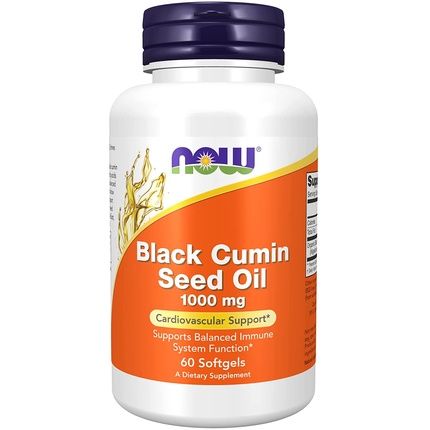 Now Black Cumin Seed Oil Cardiovascular Support 1000Mg 60 Softgels