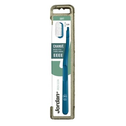 Jordan Tandem Toothbrush Green Clean Soft Brush + 4 Refills
