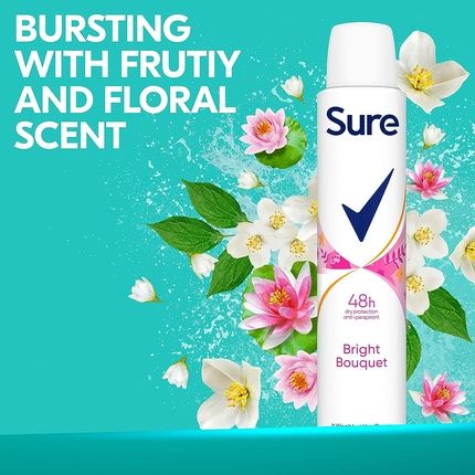 Sure Bright Bouquet Anti-Perspirant Aerosol Deodorant For Women 48-Hour Sweat And Odor Protection 200Ml Fresh - Image 3