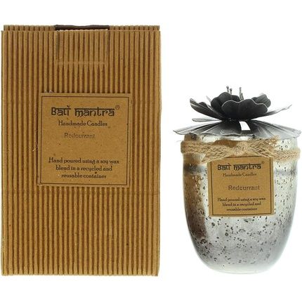 Bali Mantra Hibiscus Glass Silver Redcurrant Candle 500G