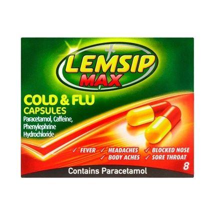 Lemsip Max Cold And Flu Capsules 8 Capsules