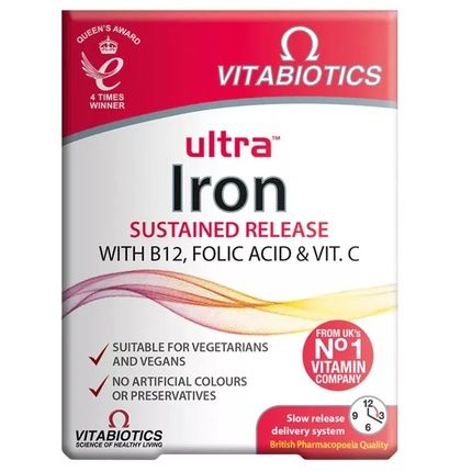 Vitabiotics Ultra Iron Dietary Supplement With Iron - 30 Tablets