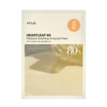 Anua Heartleaf 80 Moisture Soothing Ampoule Mask 27Ml - Soothing Face Mask