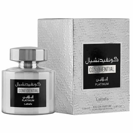 Lattafa Confidential Platinum Eau De Parfum Spray 100 Ml