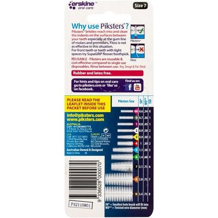Piksters Interdental Brushes Size 7 Black 1 Count - Pack Of 7 - Image 3