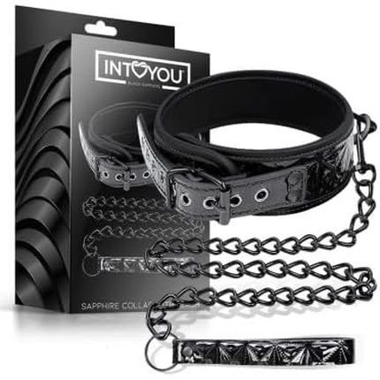 Vegan Leather Sapphire Strap Necklace