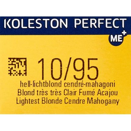 Wella Koleston Perfect Me+ Rich Naturals Permanent Hair Colour Cream 10/95 Light Blonde Cendre-Mahogany 60Ml - Image 3
