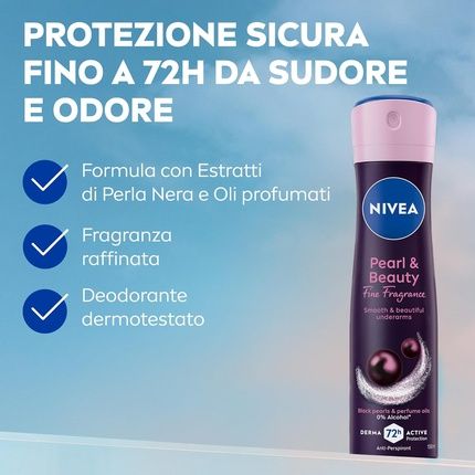 Nivea Pearl & Beauty Fine Fragrance Deodorant Spray 150Ml