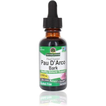 Nature'S Answer Pau D'Arco Inner Bark Supports Immune System Helps Maintain Intestinal Flora Alcohol-Free Gluten-Free Kosher Certified No Preservatives 1Oz Extract