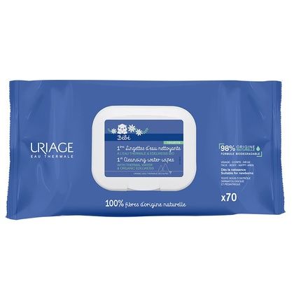 Uriage Baby 1St Cleansing Water Wipes - 70 Pieces