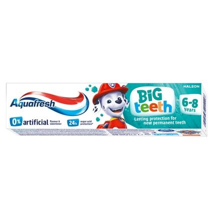 Aquafresh Big Teeth Toothpaste For Children 6-8 Years Paw Patrol 50Ml
