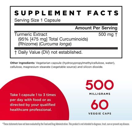 Jarrow Formulas Curcumin 95 500Mg 60 Capsules
