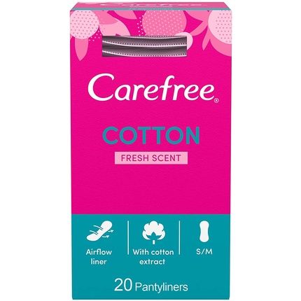 Carefree Fresh Breathable Cotton Pantyliners 20 Count
