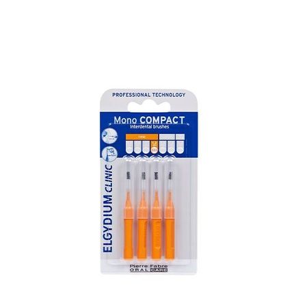 Elgydium Clinic Mono Compact Interdental Brush Orange Iso 3 4 Units