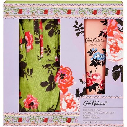 Cath Kidston The Garden Path Lightweight Gardening Gloves Gift Set Hand Cream Enriched With Shea Butter And Essential Oils Cruelty Free And Vegan Friendly
