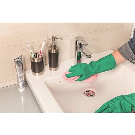 Vileda Dermo Plus/Gentle & Gentle Rubber Gloves, Latex-Free, Size L, 1 Pair