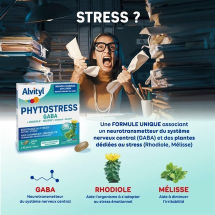 Alvityl Phytostress Gaba Rhodiola Lemon Balm - Promotes Resistance - Image 3