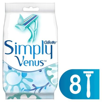 Venus Gillette Simply Venus 2 Women'S Disposable Razors Whiteblue - Image 3