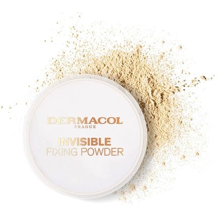 Dermacol Invisible Fixing Face Powder Touch-Proof Translucent Powder For Oily Skin & Other Skin Types Loose Powder Makeup Matte Powder With Powder Puff 13.5G Light