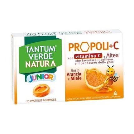 Tantum Verde Natura Junior Propolis + C Angelini 15 Chewable Tablets