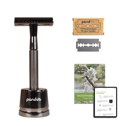 Pandoo Safety Razor With Metal Holder, Ebook & 10 Blades - Image 3