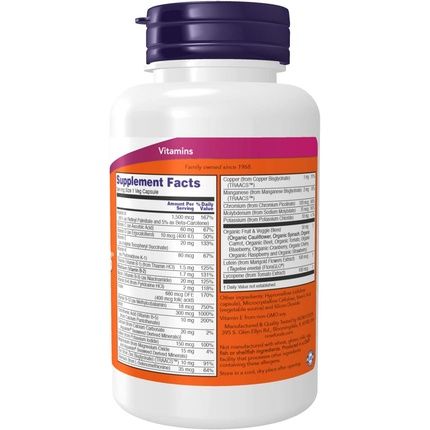 Now Foods Daily Vits 120 Vcaps 111G - Image 3