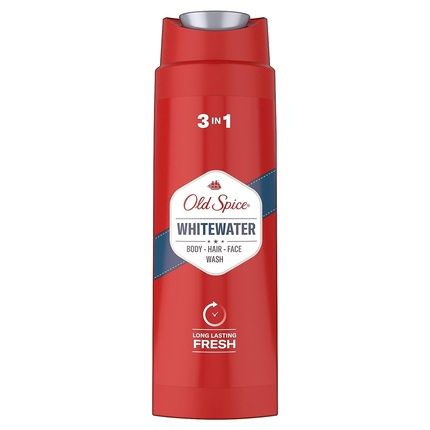 Old Spice Whitewater Shower Gel And Shampoo For Men 3-In-1 Body Hair Face Cleansing Long Lasting Freshness 250Ml