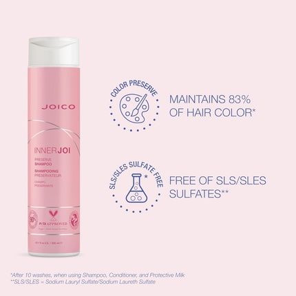 Joico Innerjoi Preserve Shampoo For Color Protection And Shine Sulfate And Paraben Free Vegan Formula 10.1 Fl Oz - Image 3