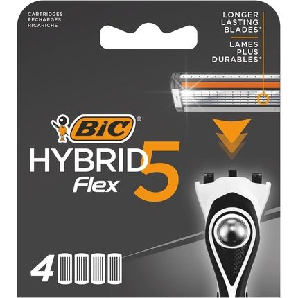 Bic Hybrid 5 Flex Men'S Razor 5 Titanium Blades
