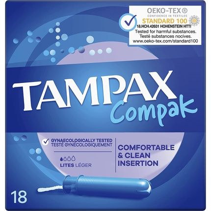 Tampax Compak Lite Tampons 18 Count