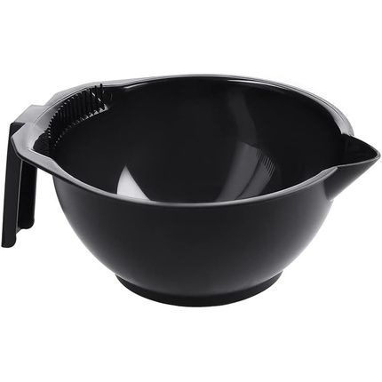 T4B Lussoni Tinting Bowl With Measurement Color Mixing Bowl With Handle Graduated Professional Tinting Bowl Black 300Ml 11 Fl Oz
