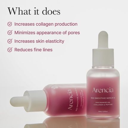 Arencia Red Collagen + Peptide Smoothie Serum With 8% Niacinamide And Vitamin C - Image 3