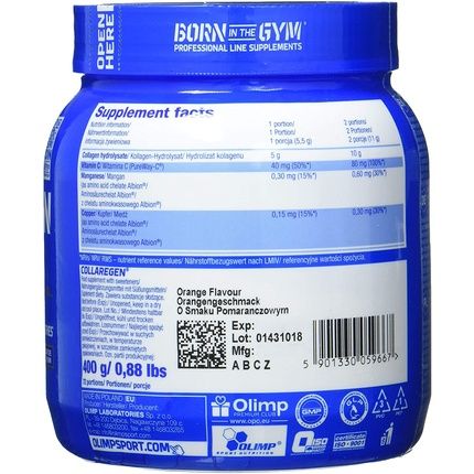 Olimp Collaregen Collagen Orange Flavor 400G - Image 3