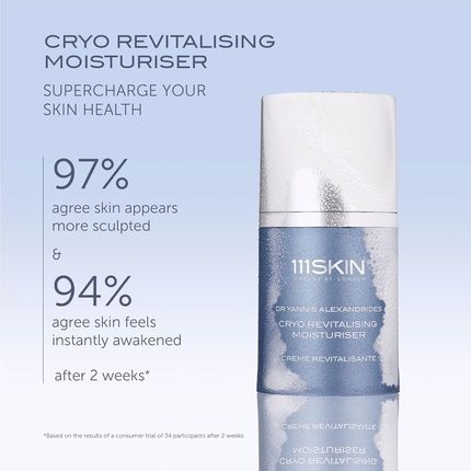 111Skin Cryo Revitalising Moisturiser Hydrating Gel Face Cream With Hyaluronic Acid - Image 3