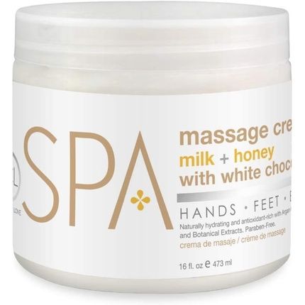 Bio Creative Lab Spa Massage Cream Milk Honey And White Chocolate 16 Ounce