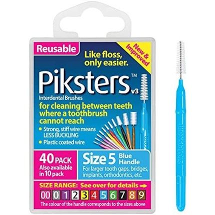Piksters Interdental Brushes Size 5 Blue 40 Count