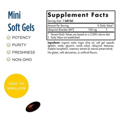 Coenzyme Q10 Ubiquinol Sport, 100 Mg, 60 Soft Gels - Nordic Naturals - Image 3