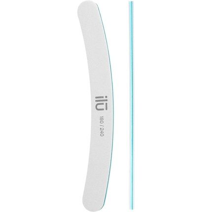 T4B Ilu Banana Nail File Double-Sided Curved Natural Nail File With High Quality 180/240 Grit