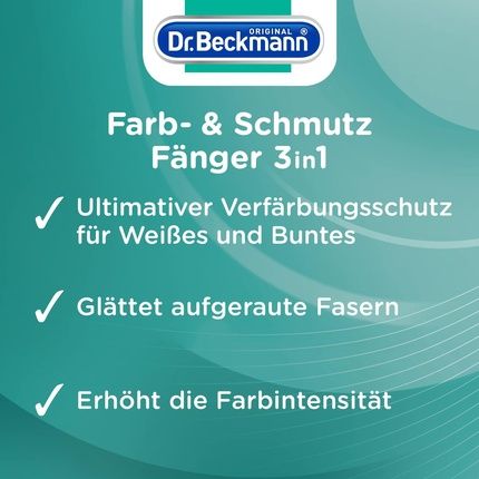Dr. Beckmann Color And Dirt Catcher 3In1 With Extra Color And Fiber Care 20 Sheets