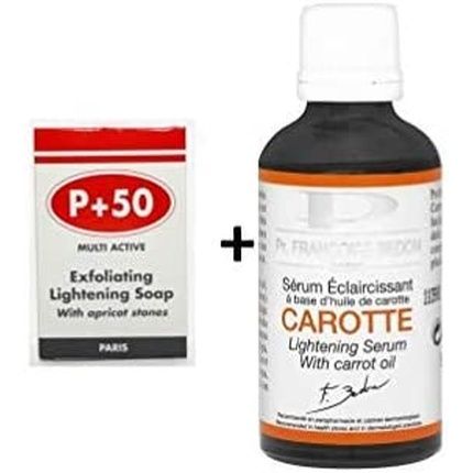 Pr. Francoise Bedon Carrot Lightening Serum 50Ml With P+50 Exfoliating Lightening Soap 200G - Image 3