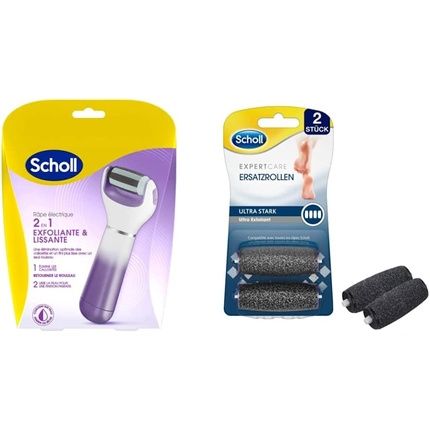 Scholl Velvet Smooth Pedi Electric Foot File Hard Skin Remover With Ultra Coarse Refill - Pink
