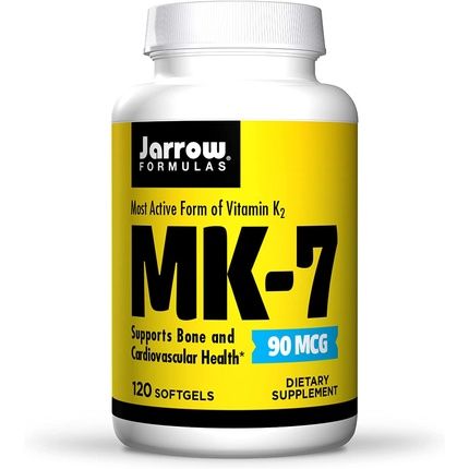 Jarrow Formulas Mk-7 90Mcg Superior Vitamin K Product For Building Strong Bones 120 Softgels