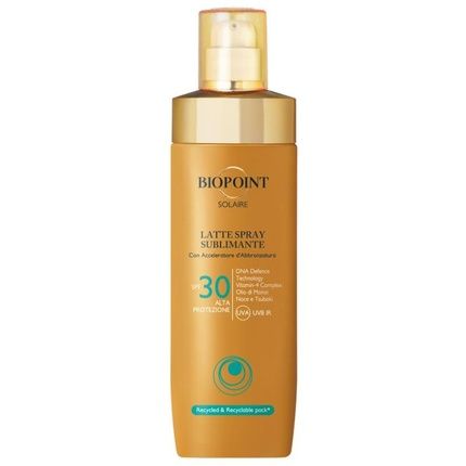 Biopoint Solaire Sun Milk Spray Spf 30 With Tan Accelerator, Antioxidant Action, And Moisturizing Effect 250 Ml