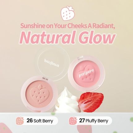 Peripera Pure Blushed Sunshine Cheek Blush Soft Berry Collection Matte - Image 3