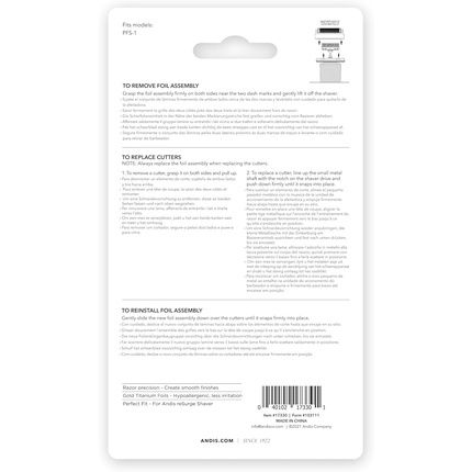 Andis Resurge Foil & Cutter Replacement - Independent Gold